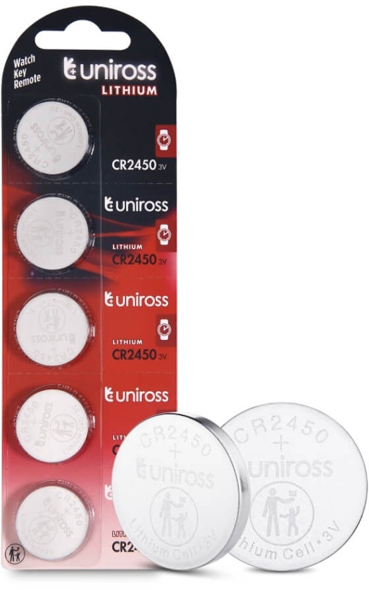 Uniross Lithium Button CR2450 3V 5 pack