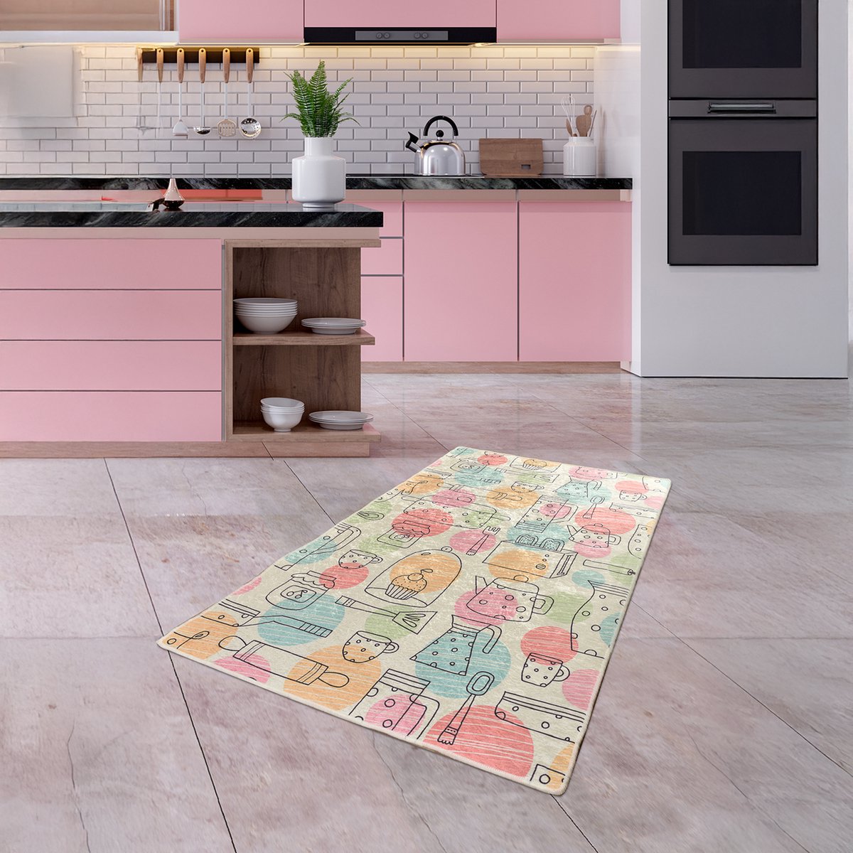 Bosdela Keukenkleed Bakkerij 80x120 cm Wasbare keukenkleden - Vloerkleden - Keukentapijten - Keukenmatten - Keukenlopers