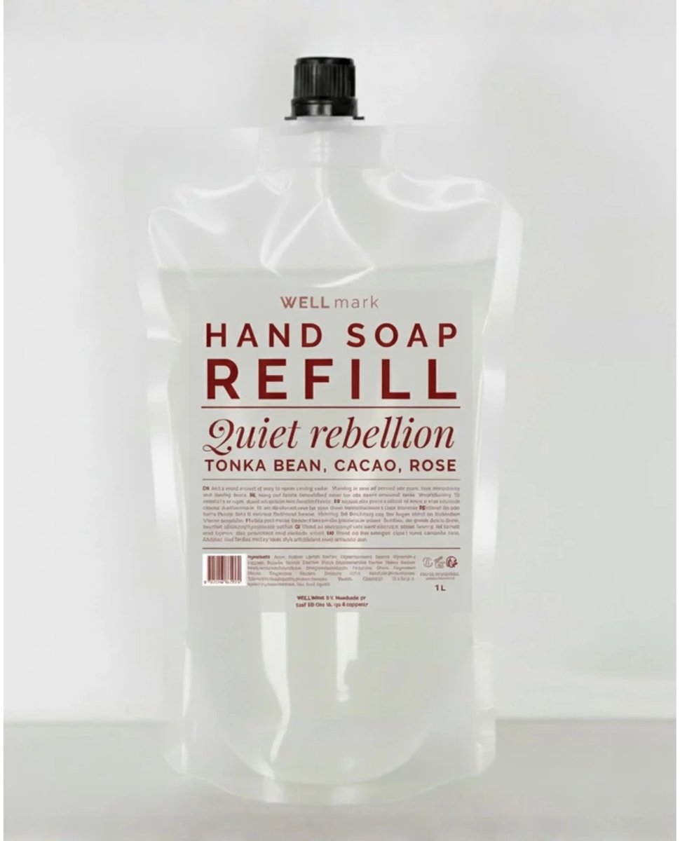 Wellmark refill handzeep 1L quiet rebellion burgundy