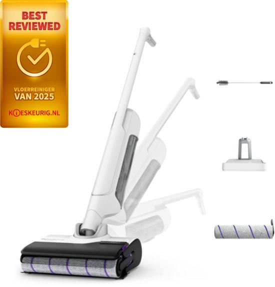 Rowenta X-Clean 10 GZ7540 - 2-in-1 Vloerreiniger - Stofzuiger & dweil in 1 - 60 min gebruikstijd - Zelfreiniging & droging