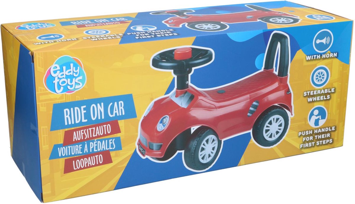 Eddy Toys Loopauto - Ride-On Auto voor Peuters - Loopwagen met Claxon — afbeelding 5