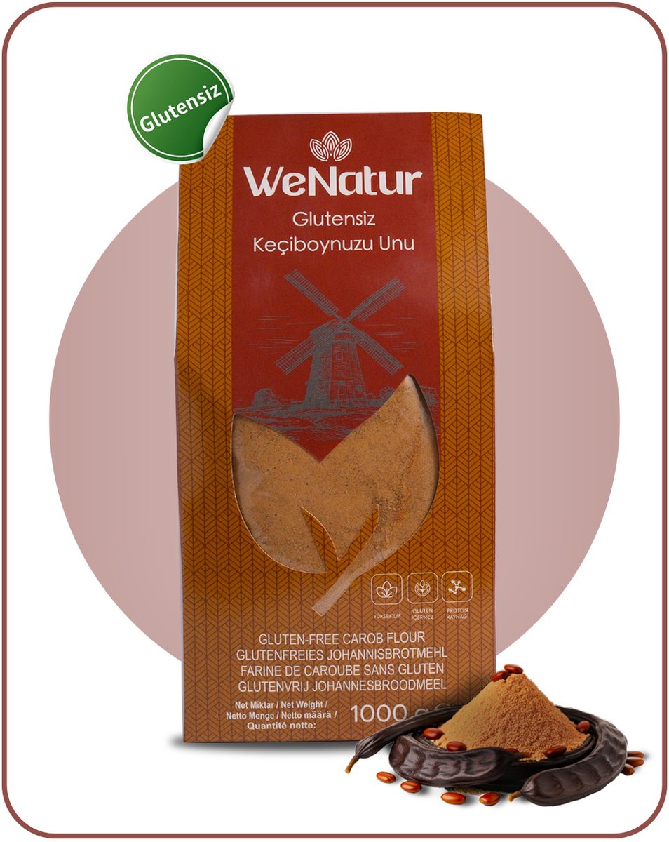 Wenatur Glutenvrij Johannesbroodmeel (Carob Meel) – Natuurlijke Zoetstof & Gezond Bakken