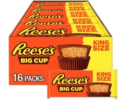 Reese’s Big Cup King Size – 4 × 79 g – XL Peanut Butter Cups – Family Pack