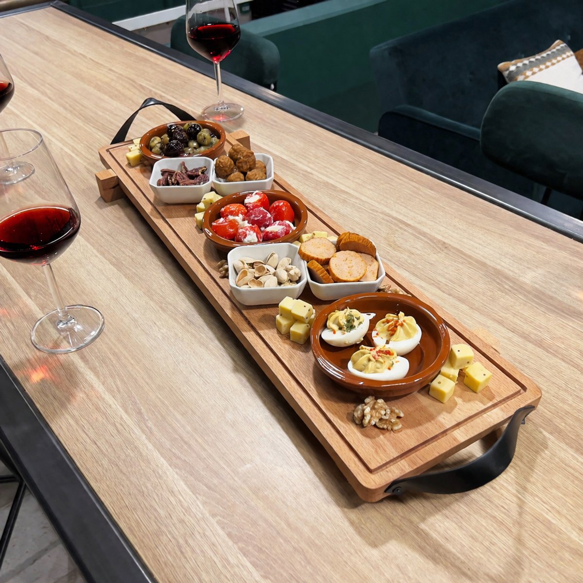 Industrial Living Borrelplank – Tapasplank - Serveerplank- Rechthoek - Hout — cadeau in Kookcadeaus - foto 8