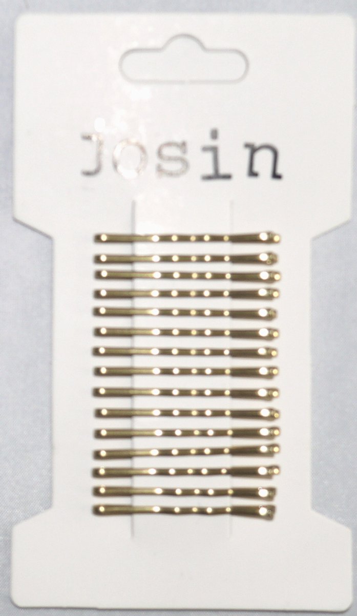 Josin Goud klein haarschuifspelden 3,5 cm lang. 15 stuks