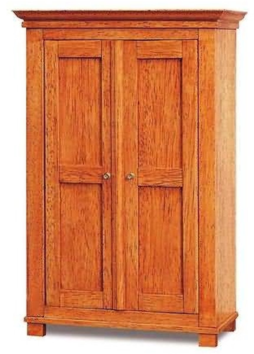 Mini Mundus 40110 Kledingkast Bouwpakket Schaal 1:12 – Houten Miniatuur Kast om te Verven of Beitsen