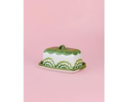Botervloot - Raices - Groen Wit - Kookliefhebber - Handmade - Keramisch - Raspen - Schaven - Vegan - Vintage