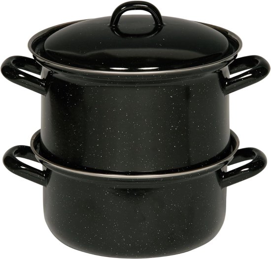 RONN® Stoompot - Snelkookpan - Stoompan - Zwart - ‎28cm x 18cm x 10cm