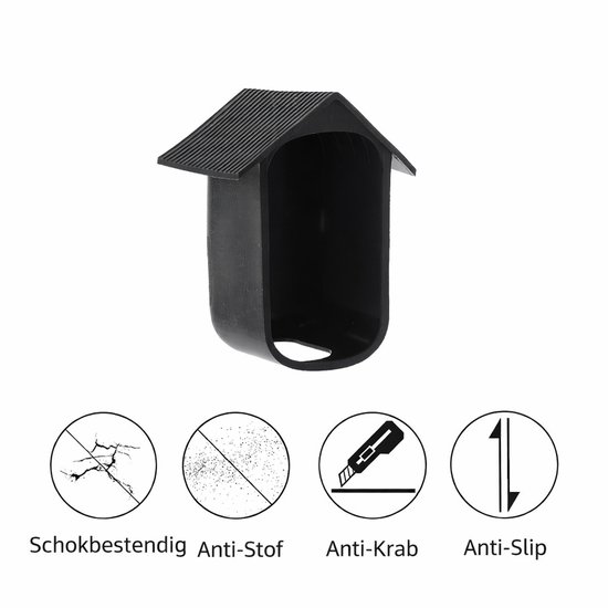 Camera Siliconen Beschermhoes – 1 Stuk – Beveiligingscamera Beschermhoes – Voor EufyCam 2C & 2C Pro – Waterdicht – Weerbestendig – Zwart — afbeelding 2