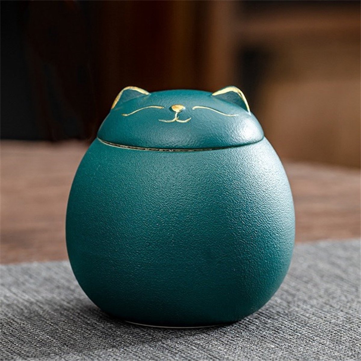 Small mini keramische pot - Opslag afdichtende pot - 230ml - Keramiek - Mini Urn Keramiek-Groen
