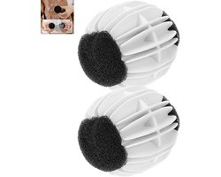 2 stuks - herbruikbare siliconen wasballen - wasmachineballen voor kleding - Voorkomen dat stoffen in de knoop raken en verbeteren de reiniging - voor wasmachine en droger - 7×6.1×4.4cm