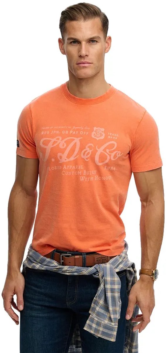 Superdry Industry Worker Relaxed T-shirt Heren T-shirts Oranje