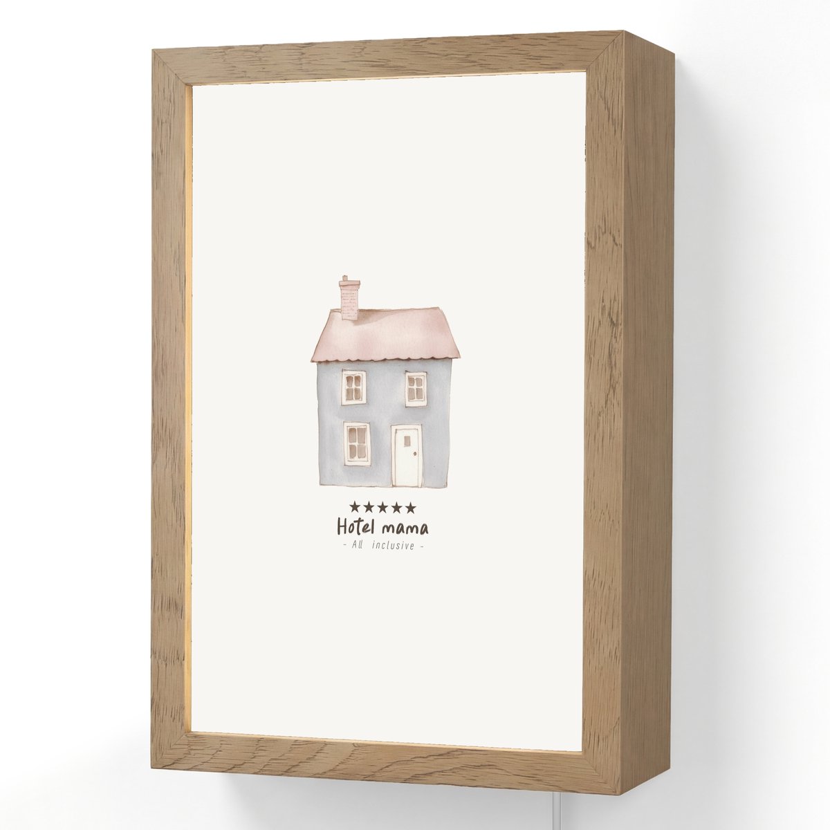 Lichtblauw - Huisje - Mama - Tekst