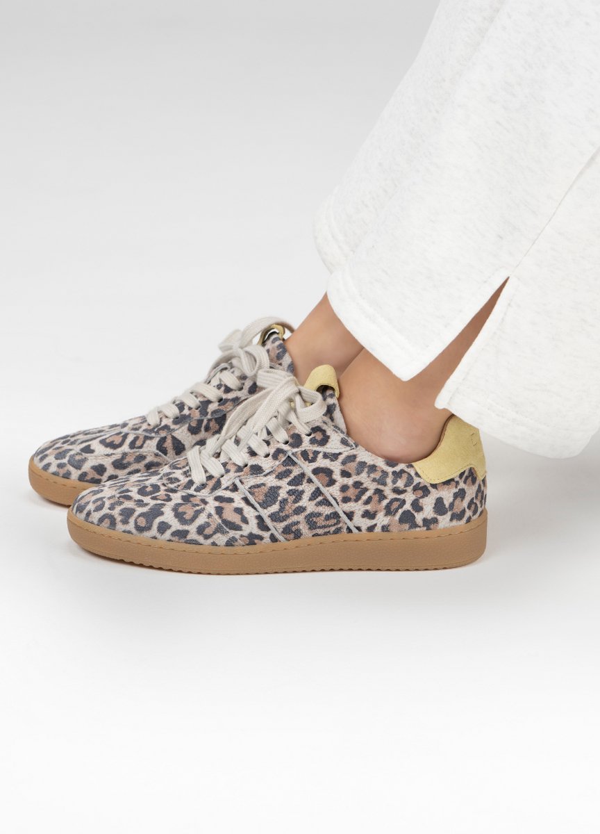 DWRS Label - Sneakers - Poona - Leopard Sand Butter - Maat 40
