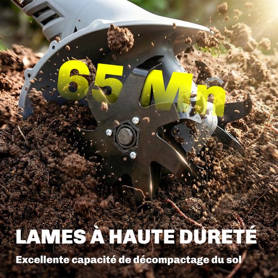 Outsunny-Power Tillers-ABS, Aluminium-133 x 22 x 18 cm-Grijs van Merkloos	 — afbeelding 5