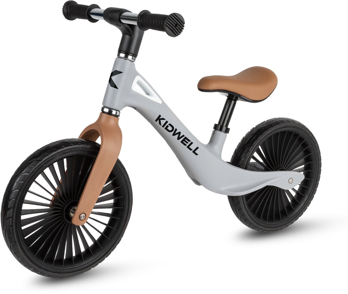 Kidwell-NIX-loopfiets-12 inch-vanaf 2 jaar-Grijs/bruin