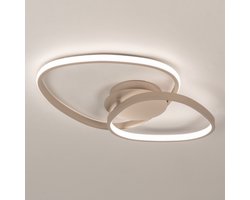 Lumidora Plafondlamp 75625 - Plafonniere - STELLA - 2 Lichts - Ingebouwd LED - 30.0 Watt - 3000 Lumen - 2700 Kelvin - Taupe - Metaal - Met dimmer