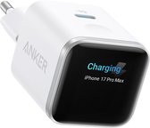 Anker Nano 45W USB-C snellader met Smart Display - Intelligente oplader met realtime scherm - IPhone-herkenning en batterijbescherming