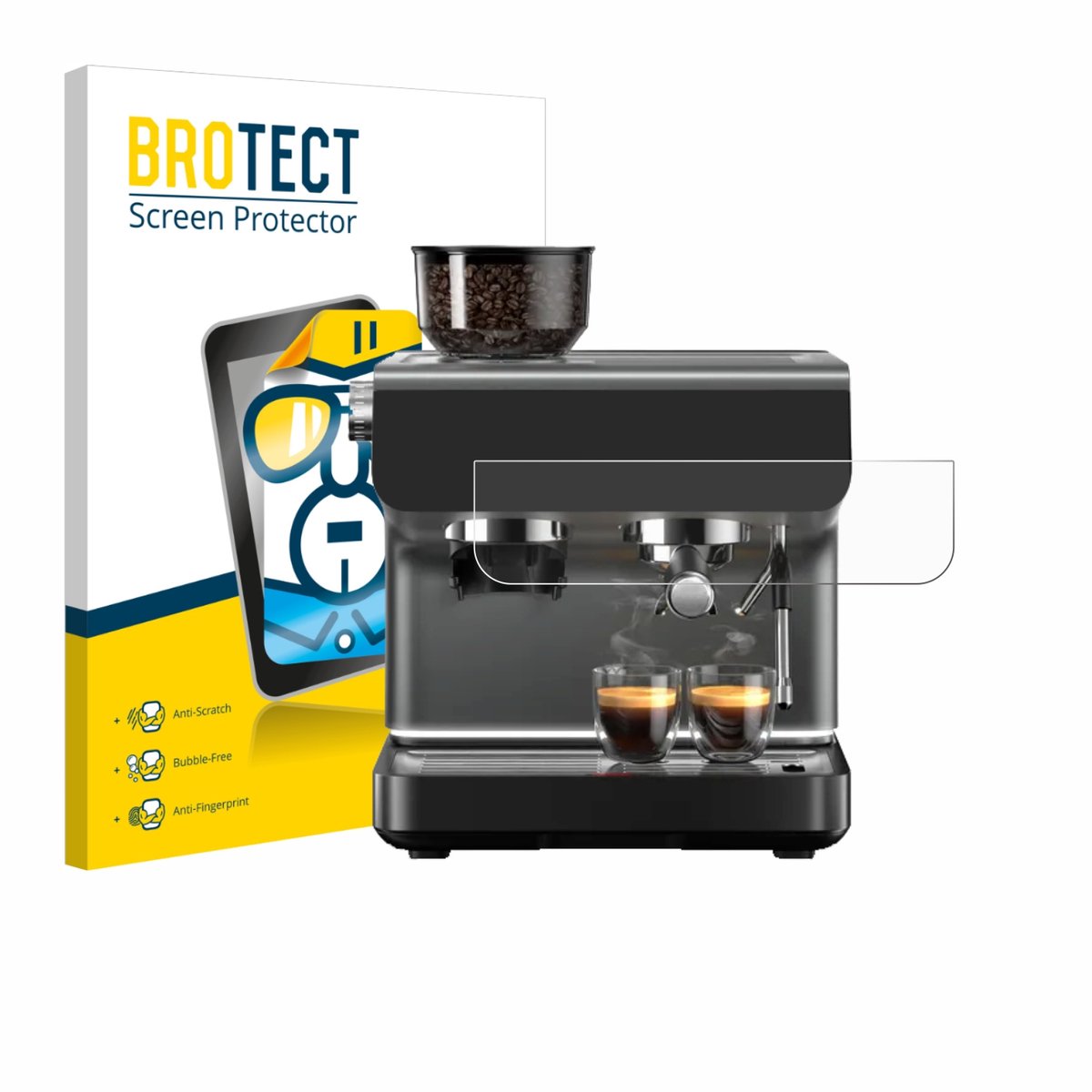 BROTECT - Screenprotector voor WMF Espresso Pro - Folie Beschermfolie transparant
