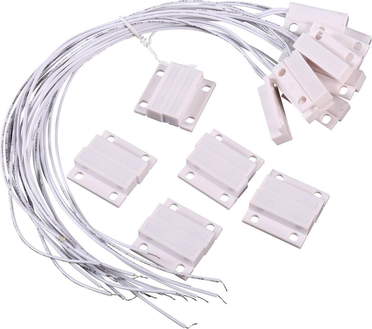 Alarm Contact Sensor - Raam Deur Melder - Beveiliging Huis - Normaal Gesloten Type - Wit