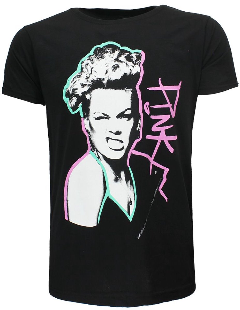 Pink Rock Pose Painting T-Shirt - Officiële Merchandise - L