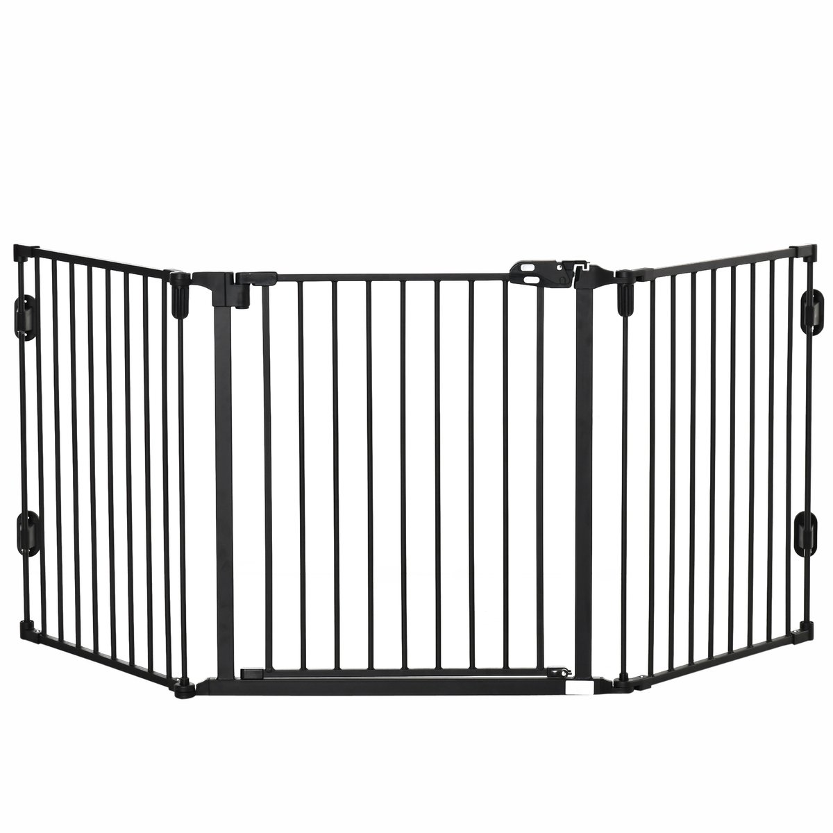 Hondenhek met Automatische Deur - ROLIPO - Verstelbaar - Klapbaar - 3 Panelen - 202,5x76 cm - Perfect voor Trappen en Kamers