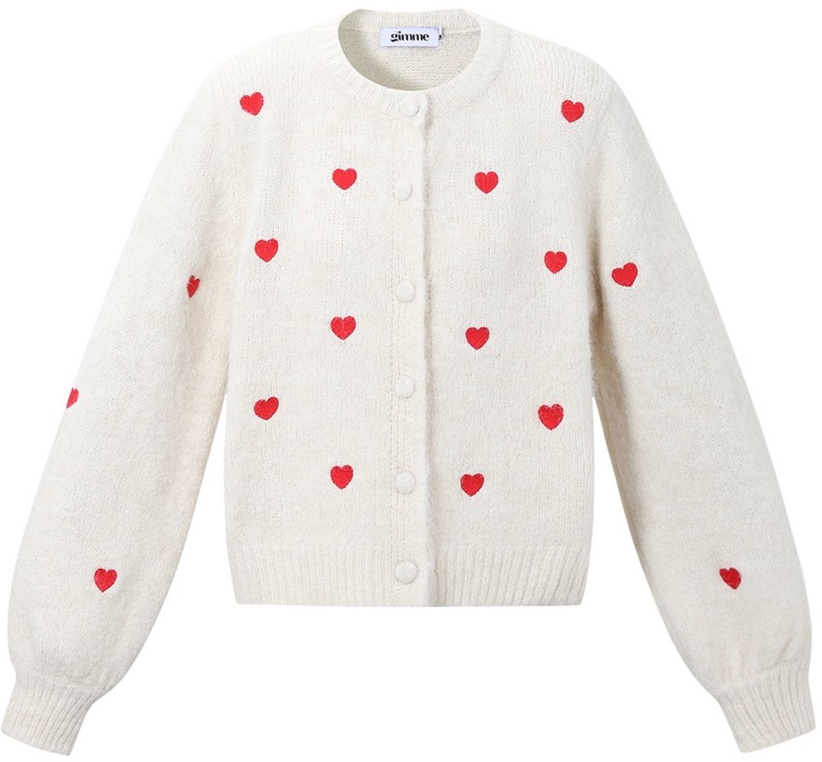 Wit Dames Vest met Hartjes – Zacht, Warm & Stijlvol S/M