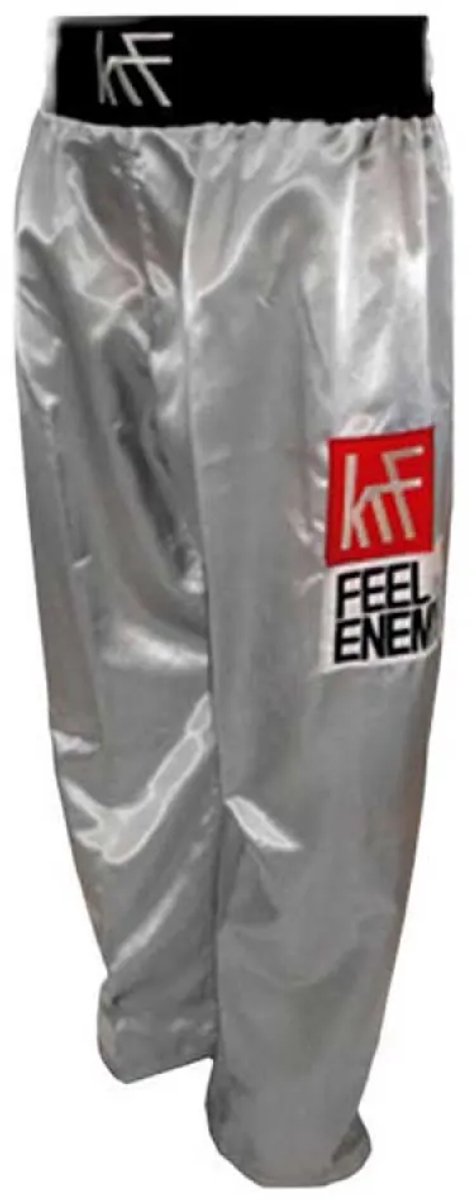 Krf Feel The Enemy Kickboksbroek Zilver L Man