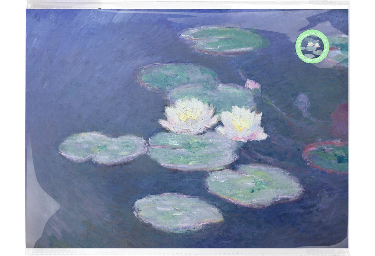 Lanzfeld (museumwebshop.com) Lanzfeld Monet - Poster Schilderij A3 - Waterlelies bij Avond - Claude Monet - PP Hoes Monet - Waterlelies