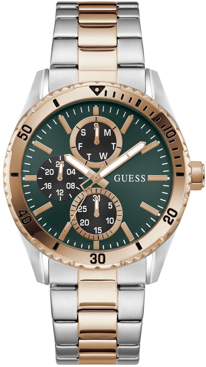 Guess Velocity Quartz Analoog Horloge Tweetoon Kast: 100% Roestvrij Staal | Armband: 100% Roestvrij Staal 43 mm GW1061G1, GW1061G2, GW1061G6, GW1061G7