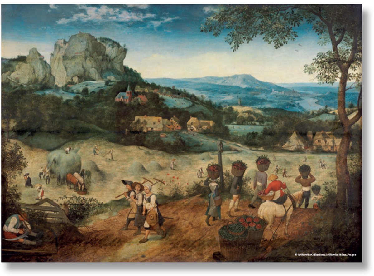 Lanzfeld (museumwebshop.com) Lanzfeld Bruegel - Poster Schilderij 50x70 cm - De Hooioogst - Pieter Bruegel de Oude - Koker Pieter Bruegel - De Hooioogs
