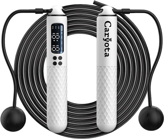 Caryota Smart Springtouw - Verstelbare Lengte - Sprong- en Calorieteller - Draadloos - Antislip