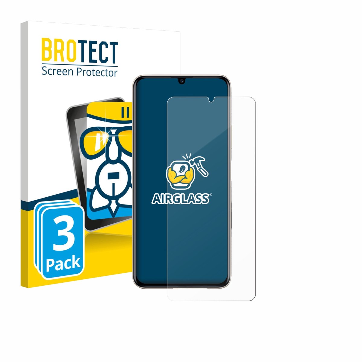 Screenprotector 3 Stuks voor Huawei Nova Y71 Beschermglas transparant