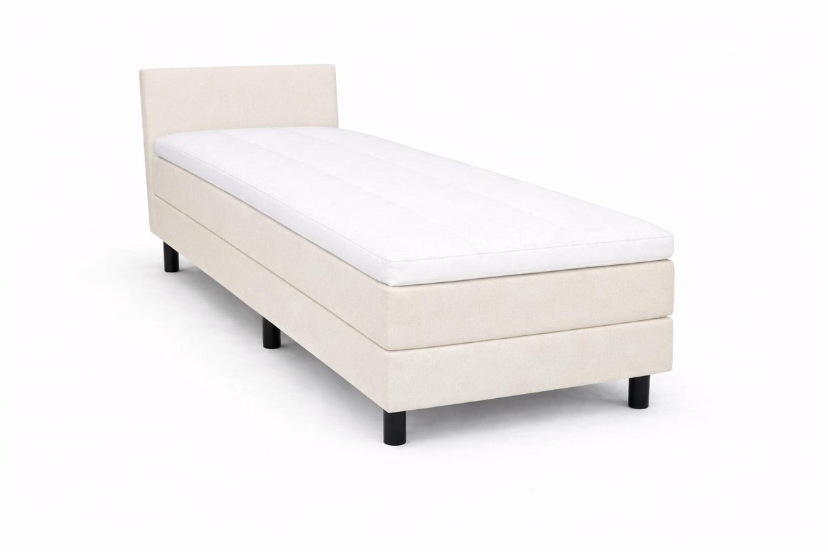 Boxspring Ayla Royal - 70x210 Compleet - Beige Glad - Ayla Matrassen - 1 persoons