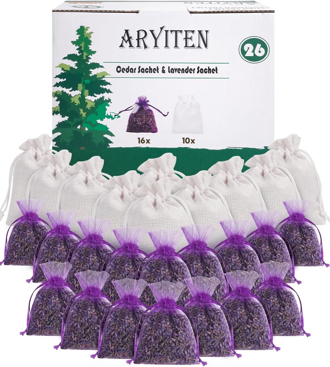 Cederzakjes Lavendel - Natuurlijke Geur - Kleding Beschermen - 26 Stuks