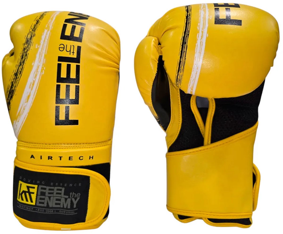 Krf Feel The Enemy Airtec Bokshandschoenen Geel 14oz