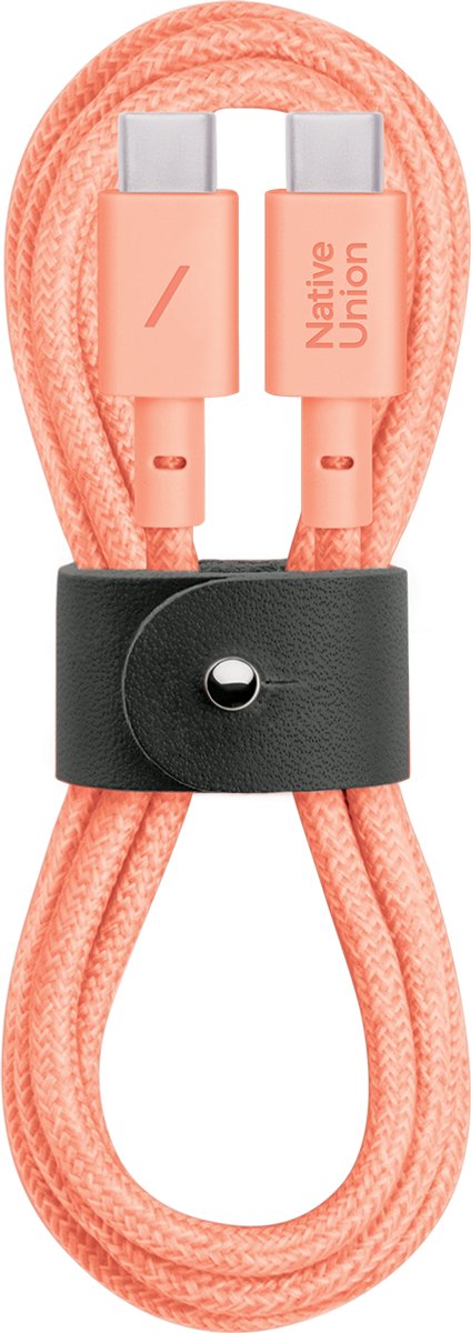 Native Union Belt Cable - Apricot - USB-C naar USB-C - 1.2M - 60W