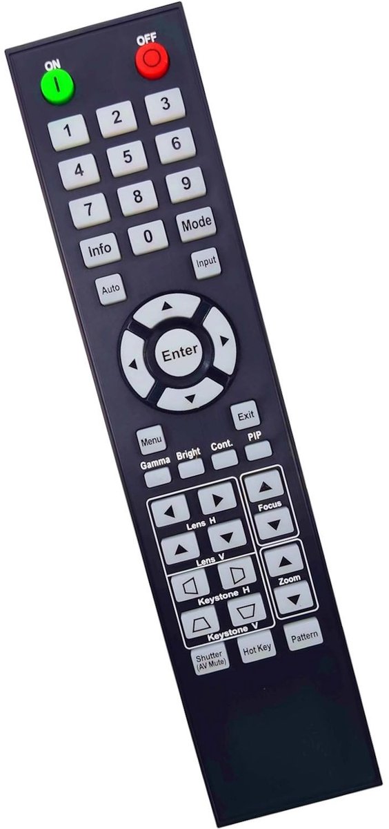 Afstandsbediening geschikt voor de OPTOMA ZK1050 beamer, vervangt BR-3074W / SP.72N03GC01 / OP.45.72N01G001