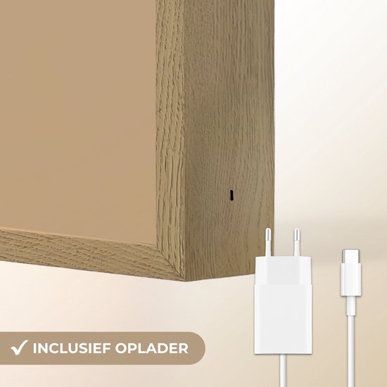 Nachtlampje 90x60 cm - Kinder lamp - Beer - Minimalistisch - Bruin - Tafellamp kinderkamer draadloos - Slaapkamer lampje - Bedlamp kinderen - Kinderlampje - Wandlamp babykamer - Nachtlampjes van Merkloos — afbeelding 5