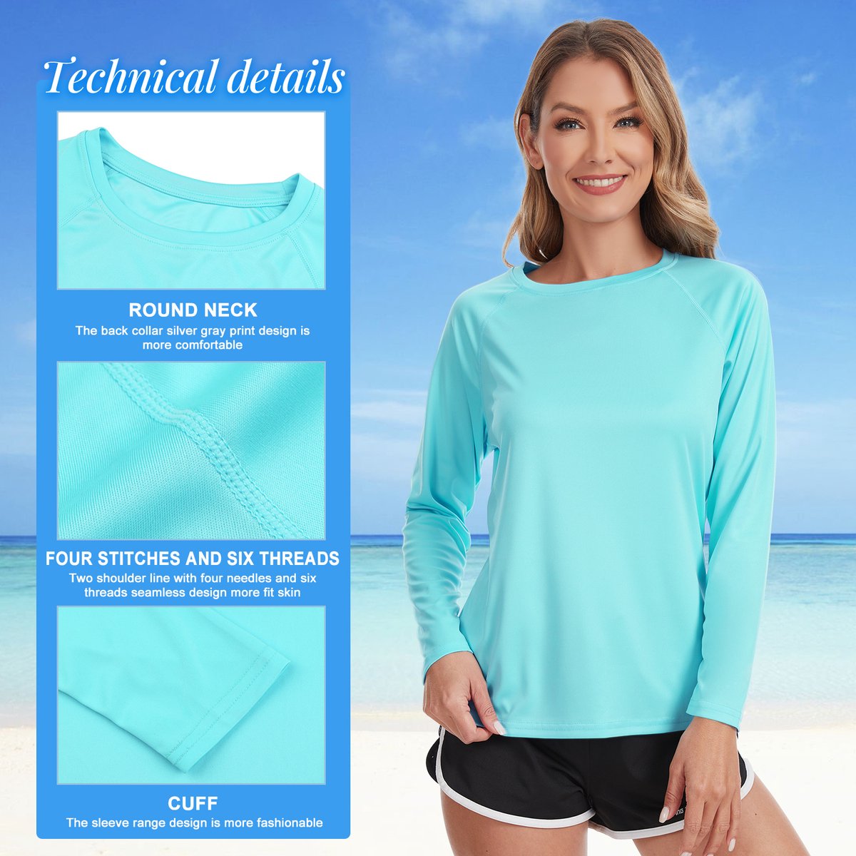 Dames Rash Guard Zwemshirt met Lange Mouwen Surfshirt Tops Badpak Groen M