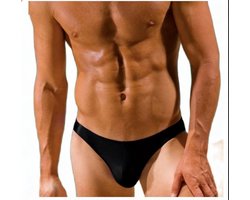 Sexy zwemslip mannen - zeer laag (Speedo-model) zwembroek - zwart - maat M/L