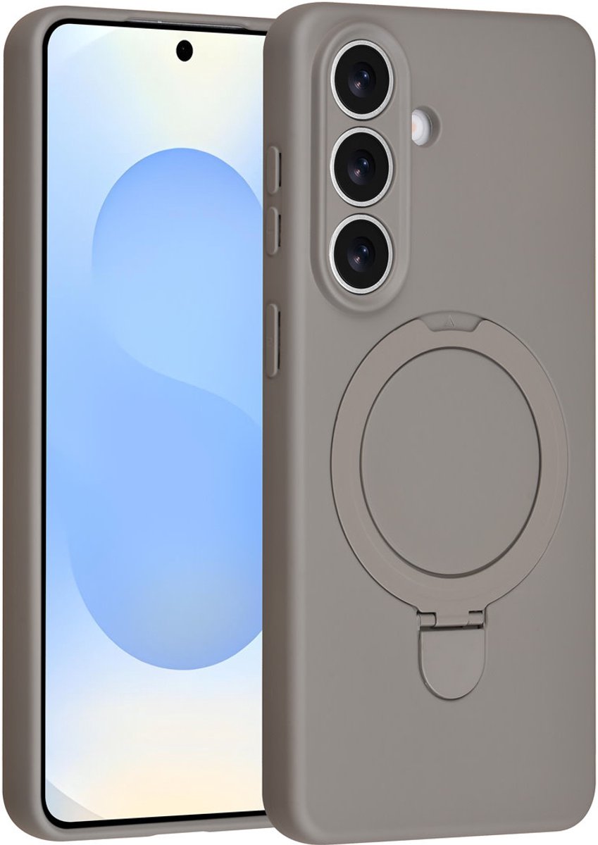 TUNIQ telefoonhoesje voor Samsung Galaxy S26 Plus - met ringhouder - Titanium Grijs