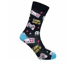 SEXY SOCKS Retro Gamer Sokken met grappig design natuurlijke bamboe gebreide sokken Verjaardag cadeautje Kerstcadeau Christmas Gift Funny Socks voor hem en haar sokken Volwassenen Leuk en Vrolijke sokken Dames & Heren unisex One Size Fits All