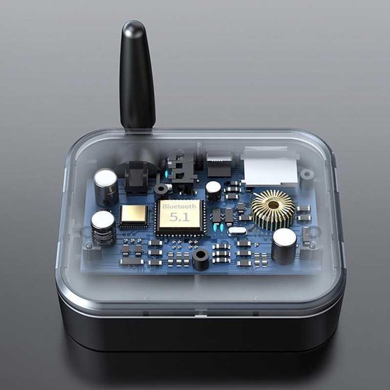 Bluetooth 5.1 Audio Ontvanger - 50 meter - TF Kaart - 3.5mm AUX - Antenne - Sfeerlicht - voor Auto en Versterker - zwart — afbeelding 3