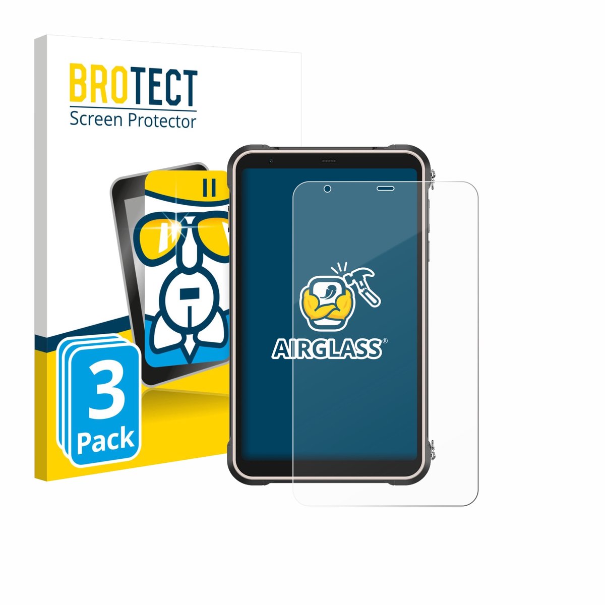 Screenprotector 3 Stuks voor Ulefone RugKing Pad Pro Beschermglas transparant