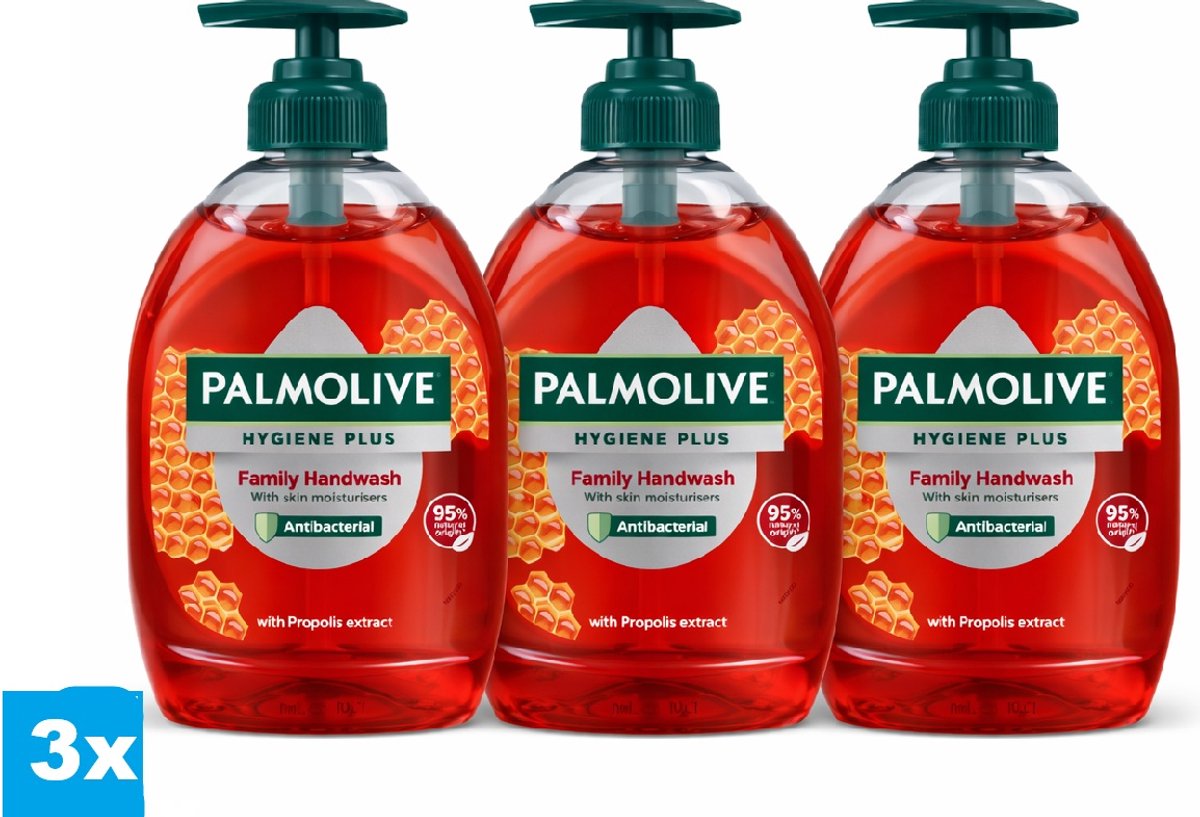 Palmolive Hygiene Plus Handzeep – Antibacterieel – Met Propolis Extract – 3 x 500 ml – 3 Stuks