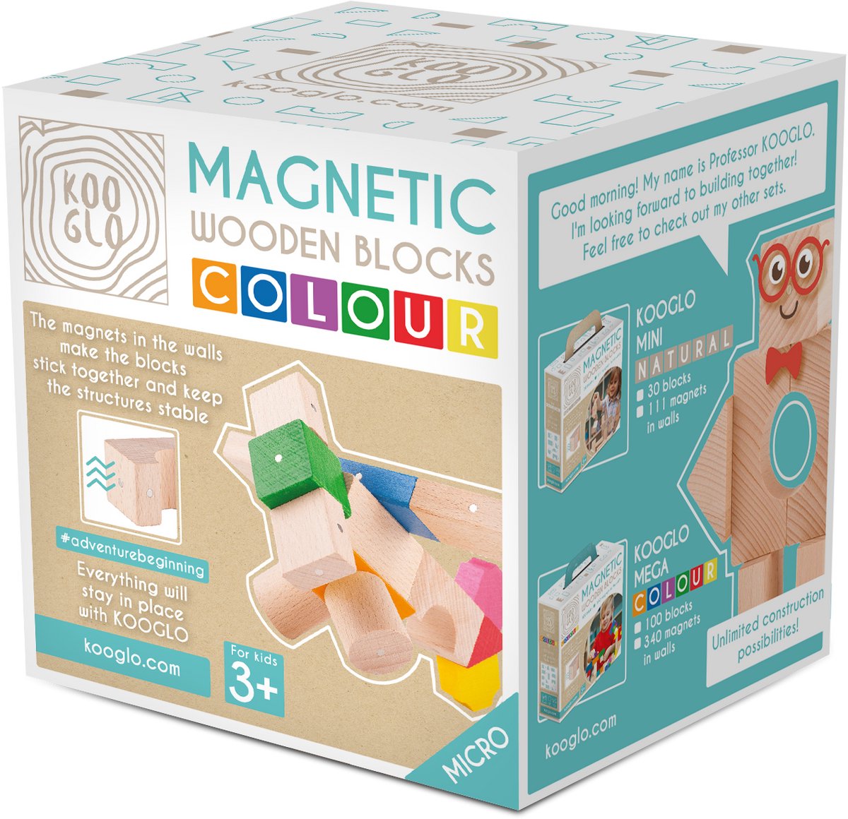Kooglo Micro Vliegtuig Set – Magnetische Houten Blokken – Educatief Speelgoed – Duurzaam – Vanaf 3 Jaar