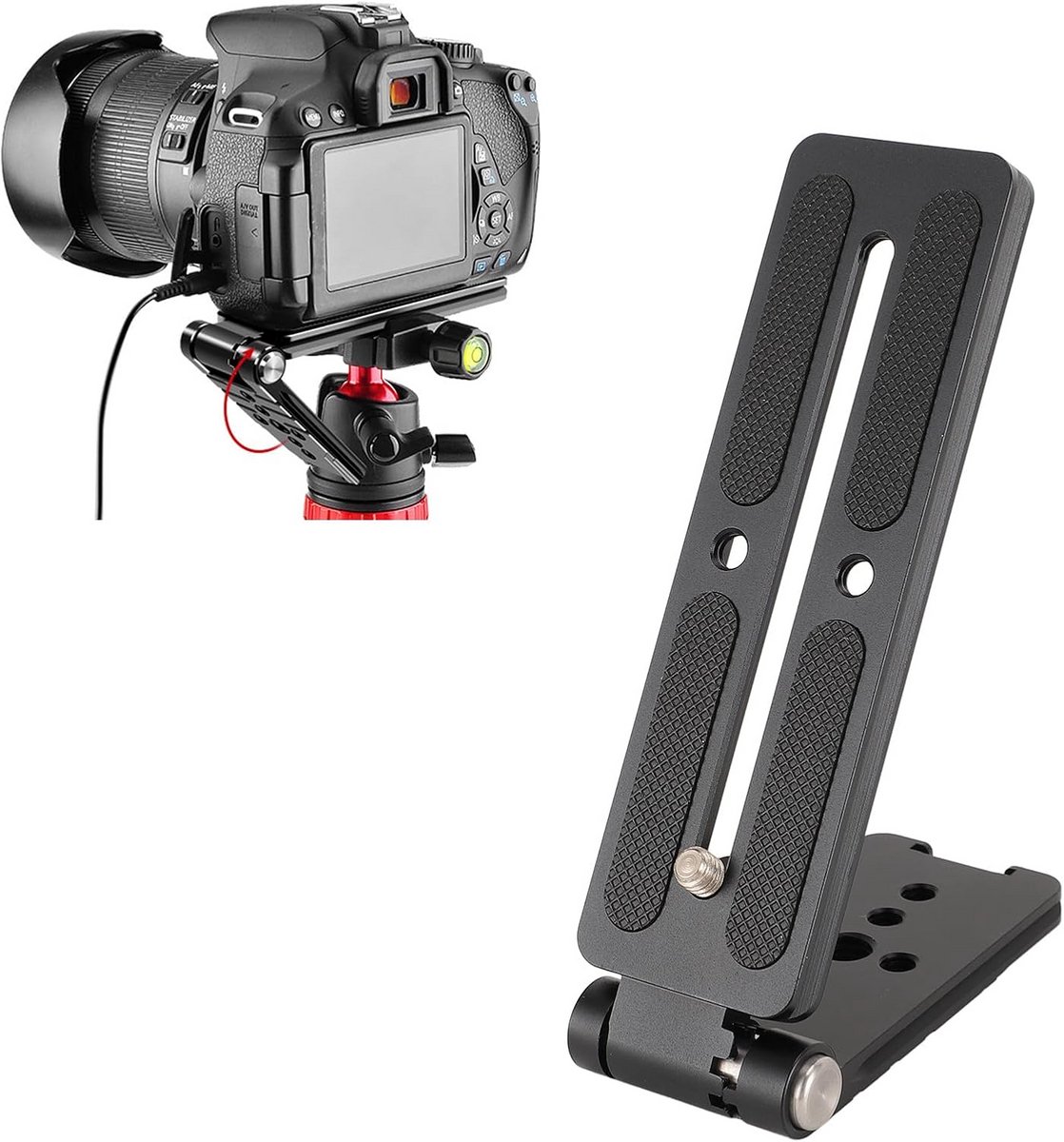 Universele L-vormige Snelkoppelplaat voor DSLR Camera's - Verticaal & Horizontaal Fotograferen