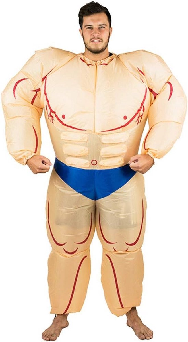 Opblaasbaar Spierpak Kostuum voor Volwassenen Grappig Opblaas Outfit