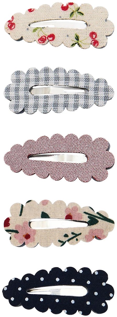 Mimi & Lula - 5-pack Scallop Edge haarclipjes